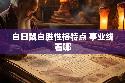 白日鼠白胜性格特点 事业线看哪
