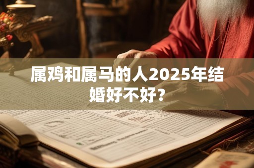 属鸡和属马的人2025年结婚好不好？