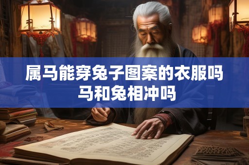 属马能穿兔子图案的衣服吗 马和兔相冲吗