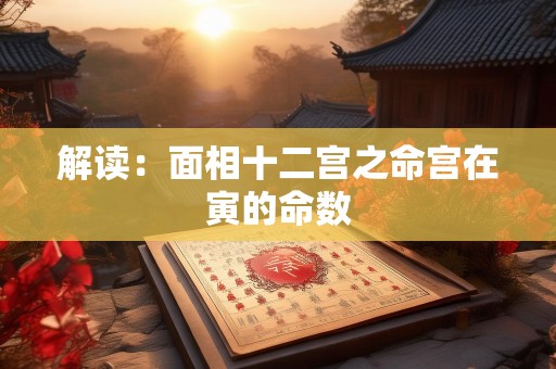 解读：面相十二宫之命宫在寅的命数