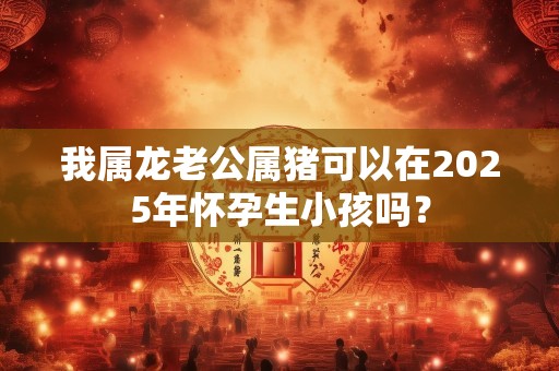 我属龙老公属猪可以在2025年怀孕生小孩吗？