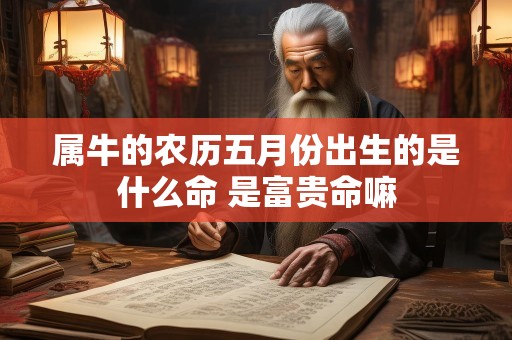 属牛的农历五月份出生的是什么命 是富贵命嘛