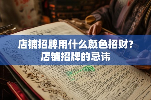 店铺招牌用什么颜色招财？店铺招牌的忌讳