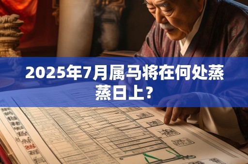 2025年7月属马将在何处蒸蒸日上？