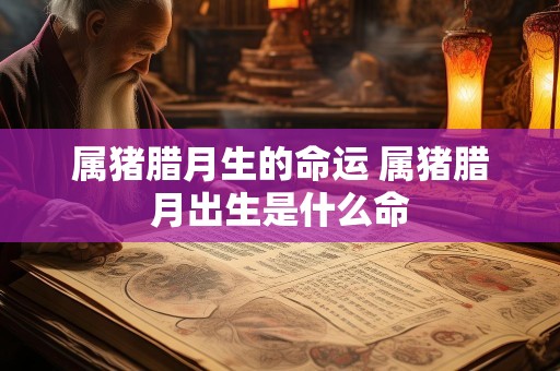 属猪腊月生的命运 属猪腊月出生是什么命