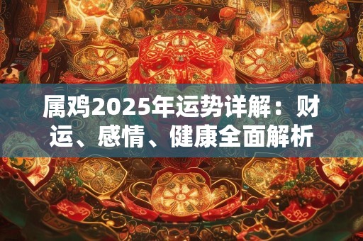 属鸡2025年运势详解：财运、感情、健康全面解析