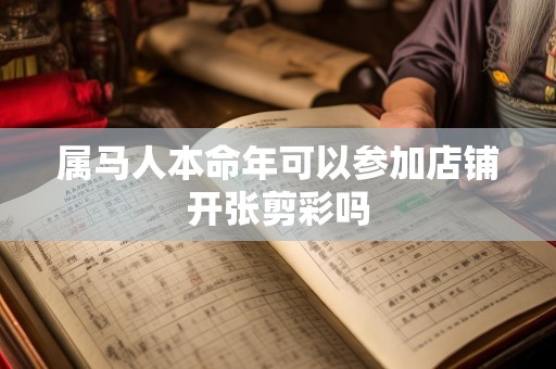 属马人本命年可以参加店铺开张剪彩吗