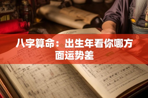 八字算命：出生年看你哪方面运势差
