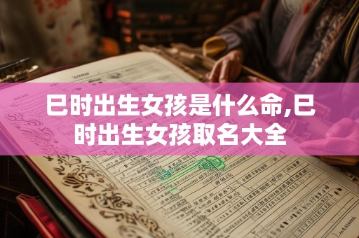 巳时出生女孩是什么命,巳时出生女孩取名大全