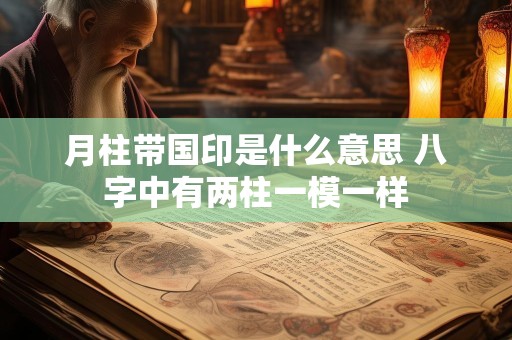 月柱带国印是什么意思 八字中有两柱一模一样