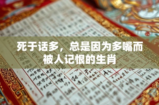 死于话多，总是因为多嘴而被人记恨的生肖