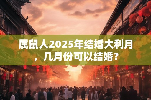 属鼠人2025年结婚大利月，几月份可以结婚？