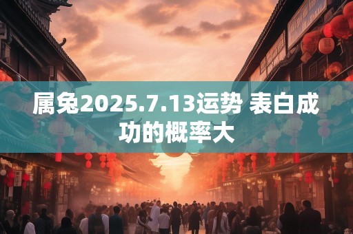 属兔2025.7.13运势 表白成功的概率大