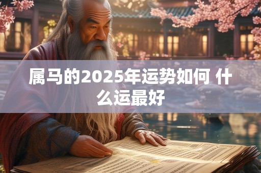 属马的2025年运势如何 什么运最好