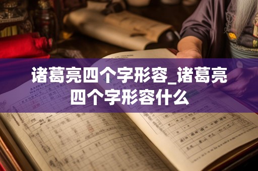 诸葛亮四个字形容_诸葛亮四个字形容什么