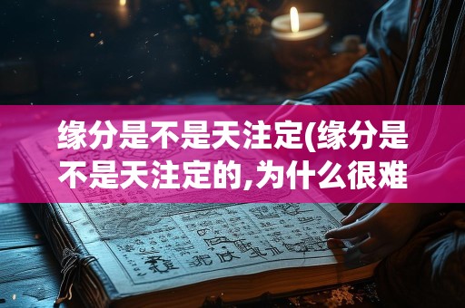 缘分是不是天注定(缘分是不是天注定的,为什么很难遇见的人却遇见了)