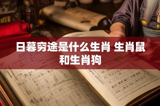 日暮穷途是什么生肖 生肖鼠和生肖狗