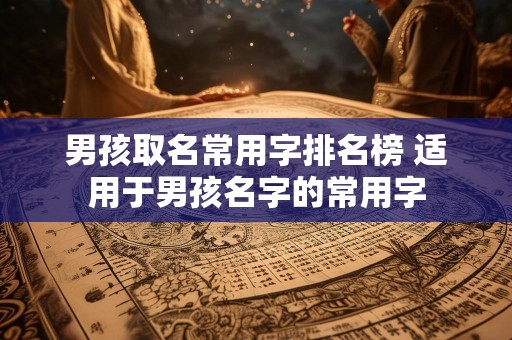 男孩取名常用字排名榜 适用于男孩名字的常用字