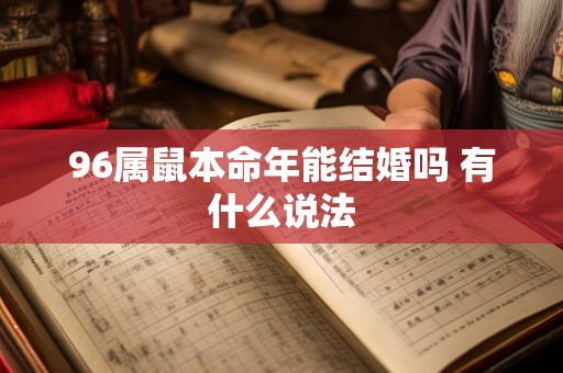 96属鼠本命年能结婚吗 有什么说法