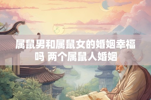 属鼠男和属鼠女的婚姻幸福吗 两个属鼠人婚姻