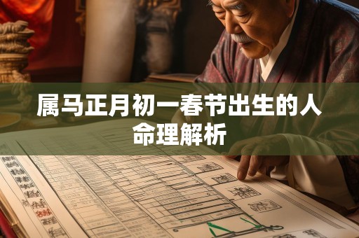 属马正月初一春节出生的人命理解析