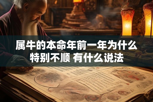 属牛的本命年前一年为什么特别不顺 有什么说法