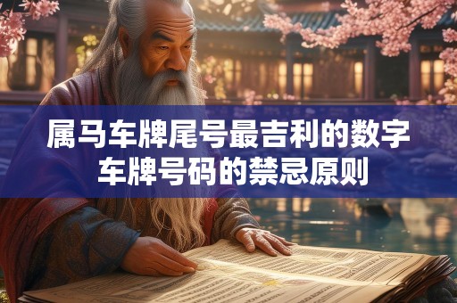 属马车牌尾号最吉利的数字 车牌号码的禁忌原则