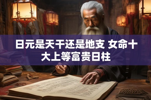 日元是天干还是地支 女命十大上等富贵日柱