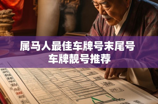 属马人最佳车牌号末尾号 车牌靓号推荐