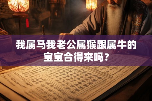我属马我老公属猴跟属牛的宝宝合得来吗？