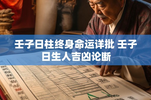 壬子日柱终身命运详批 壬子日生人吉凶论断