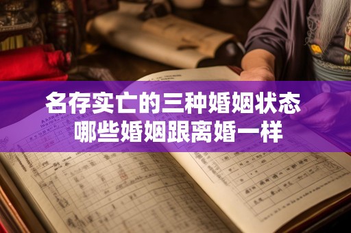 名存实亡的三种婚姻状态  哪些婚姻跟离婚一样