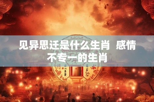 见异思迁是什么生肖  感情不专一的生肖