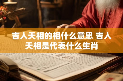 吉人天相的相什么意思 吉人天相是代表什么生肖