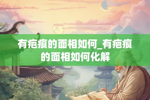 有疤痕的面相如何_有疤痕的面相如何化解