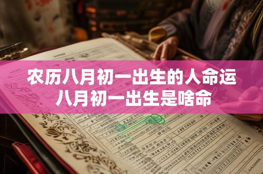 农历八月初一出生的人命运 八月初一出生是啥命
