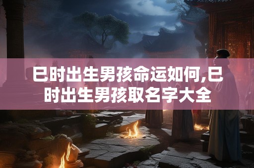 巳时出生男孩命运如何,巳时出生男孩取名字大全