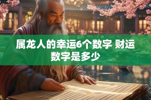 属龙人的幸运6个数字 财运数字是多少