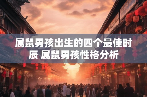 属鼠男孩出生的四个最佳时辰 属鼠男孩性格分析