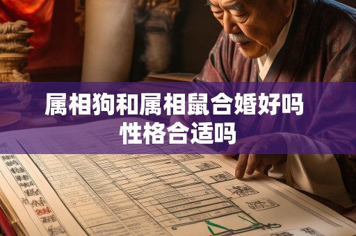 属相狗和属相鼠合婚好吗 性格合适吗