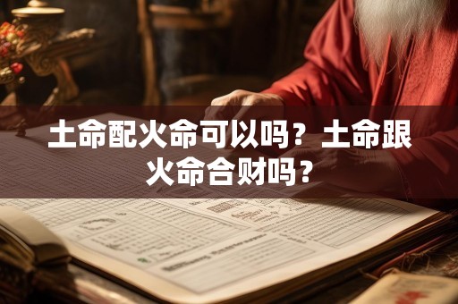 土命配火命可以吗？土命跟火命合财吗？