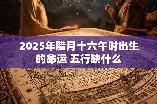 2025年腊月十六午时出生的命运 五行缺什么