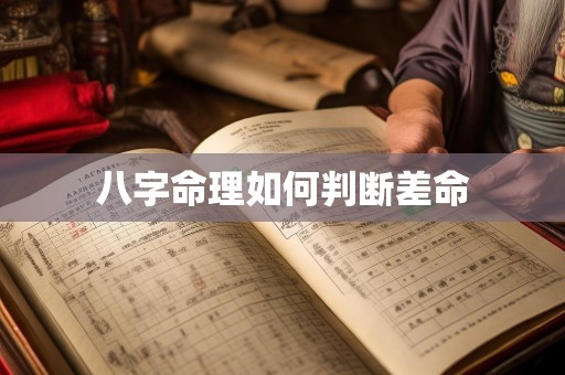 八字命理如何判断差命