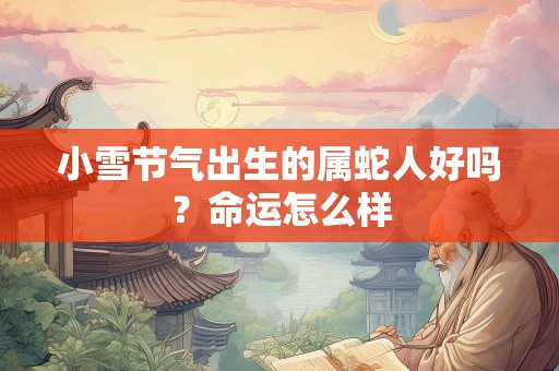 小雪节气出生的属蛇人好吗？命运怎么样