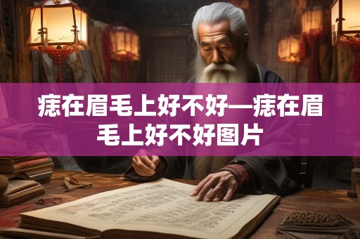 痣在眉毛上好不好—痣在眉毛上好不好图片