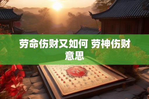 劳命伤财又如何 劳神伤财意思