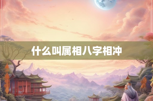 什么叫属相八字相冲