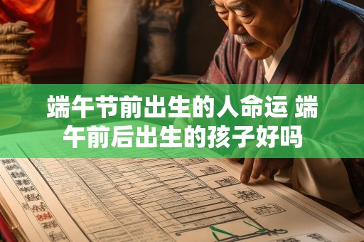 端午节前出生的人命运 端午前后出生的孩子好吗