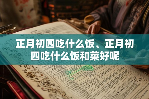 正月初四吃什么饭、正月初四吃什么饭和菜好呢