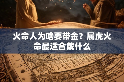 火命人为啥要带金？属虎火命最适合戴什么